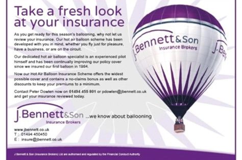 Take a fresh look at your balloon insurance J Bennett and Son